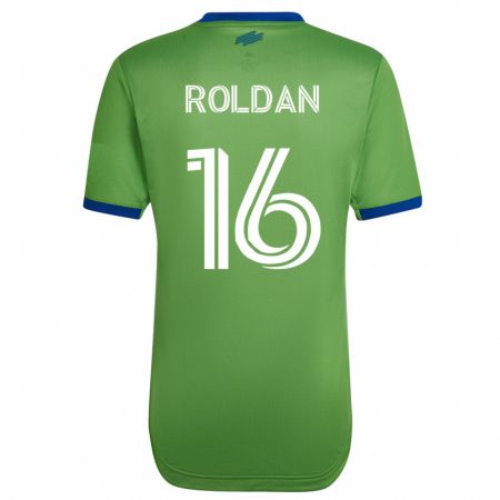Kandiny Kinder Álex Roldán #16 Grün Heimtrikot Trikot 2023/24 T-Shirt