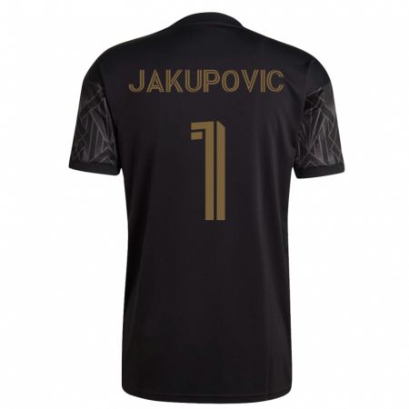 Kandiny Kinder Eldin Jakupović #1 Schwarz Heimtrikot Trikot 2023/24 T-Shirt