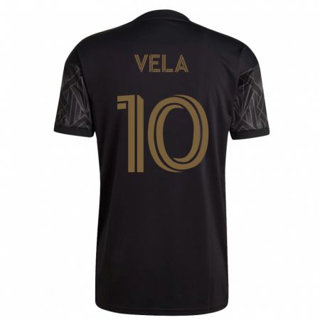 Kandiny Kinder Carlos Vela #10 Schwarz Heimtrikot Trikot 2023/24 T-Shirt