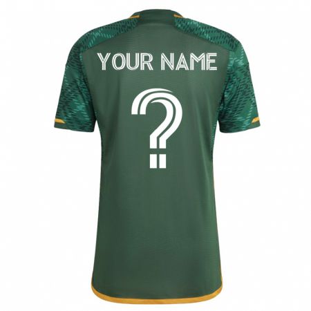 Kandiny Kinder Ihren Namen #0 Grün Heimtrikot Trikot 2023/24 T-Shirt