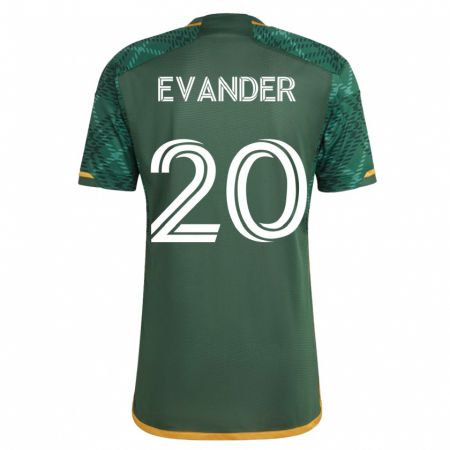 Kandiny Kinder Evander #20 Grün Heimtrikot Trikot 2023/24 T-Shirt