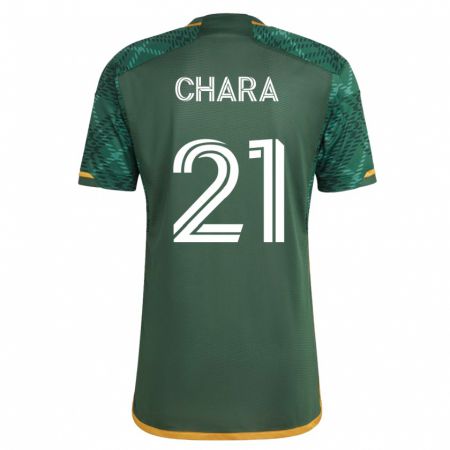 Kandiny Kinder Diego Chará #21 Grün Heimtrikot Trikot 2023/24 T-Shirt