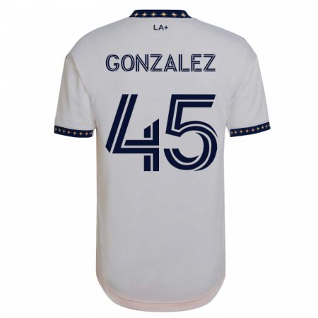 Kandiny Kinder Adrián González #45 Weiß Heimtrikot Trikot 2023/24 T-Shirt