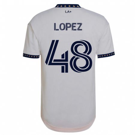 Kandiny Kinder Diego López #48 Weiß Heimtrikot Trikot 2023/24 T-Shirt