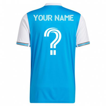 Kandiny Kinder Ihren Namen #0 Blau Heimtrikot Trikot 2023/24 T-Shirt