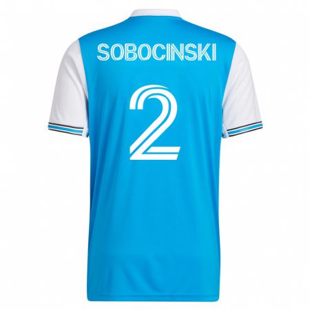 Kandiny Kinder Jan Sobocinski #2 Blau Heimtrikot Trikot 2023/24 T-Shirt
