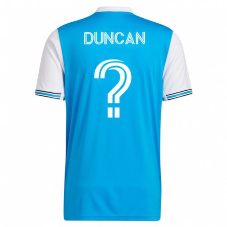 Kandiny Kinder Samuel Duncan #0 Blau Heimtrikot Trikot 2023/24 T-Shirt