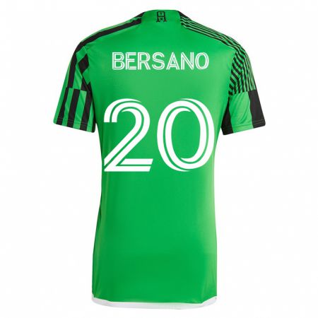 Kandiny Kinder Matt Bersano #20 Grün Schwarz Heimtrikot Trikot 2023/24 T-Shirt