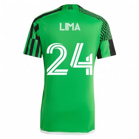 Kandiny Kinder Nick Lima #24 Grün Schwarz Heimtrikot Trikot 2023/24 T-Shirt