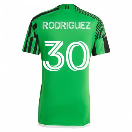 Kandiny Kinder Memo Rodríguez #30 Grün Schwarz Heimtrikot Trikot 2023/24 T-Shirt