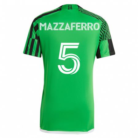 Kandiny Kinder Salvatore Mazzaferro #5 Grün Schwarz Heimtrikot Trikot 2023/24 T-Shirt