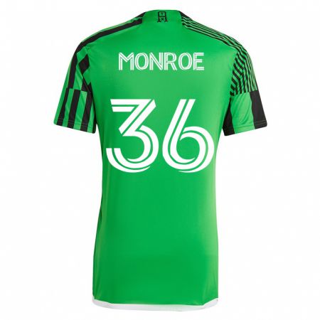 Kandiny Kinder Greg Monroe #36 Grün Schwarz Heimtrikot Trikot 2023/24 T-Shirt