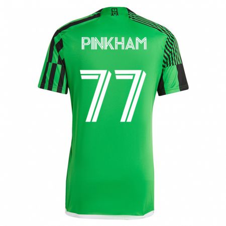 Kandiny Kinder Chris Pinkham #77 Grün Schwarz Heimtrikot Trikot 2023/24 T-Shirt