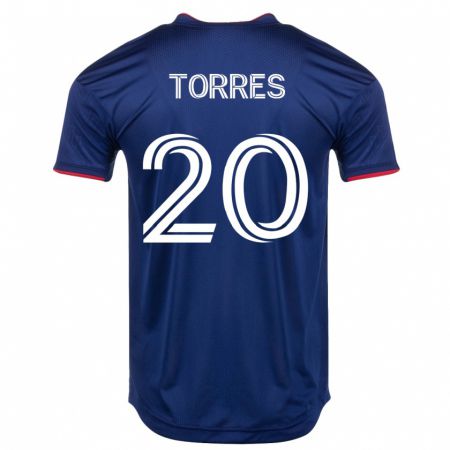 Kandiny Kinder Jairo Torres #20 Marine Heimtrikot Trikot 2023/24 T-Shirt