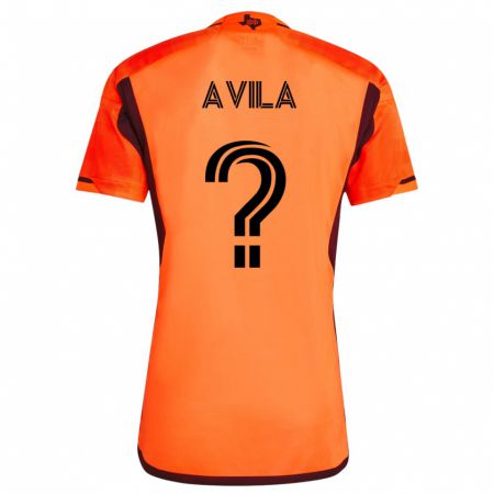 Kandiny Kinder Beto Avila #0 Orangefarben Heimtrikot Trikot 2023/24 T-Shirt