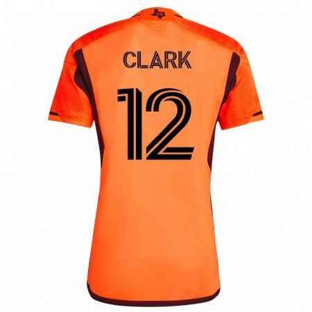 Kandiny Kinder Steve Clark #12 Orangefarben Heimtrikot Trikot 2023/24 T-Shirt