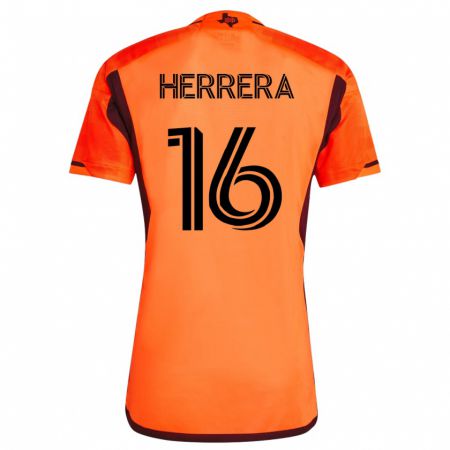 Kandiny Kinder Héctor Herrera #16 Orangefarben Heimtrikot Trikot 2023/24 T-Shirt