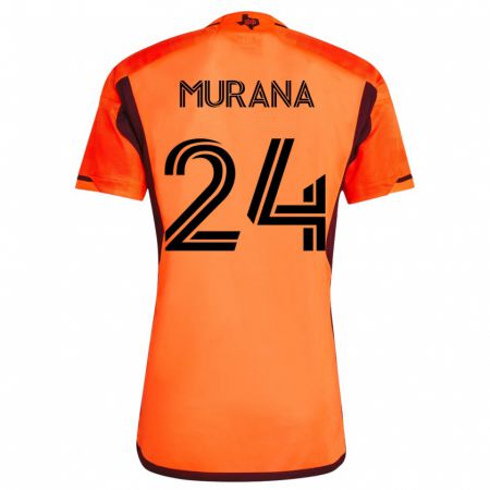Kandiny Kinder Mujeeb Murana #24 Orangefarben Heimtrikot Trikot 2023/24 T-Shirt