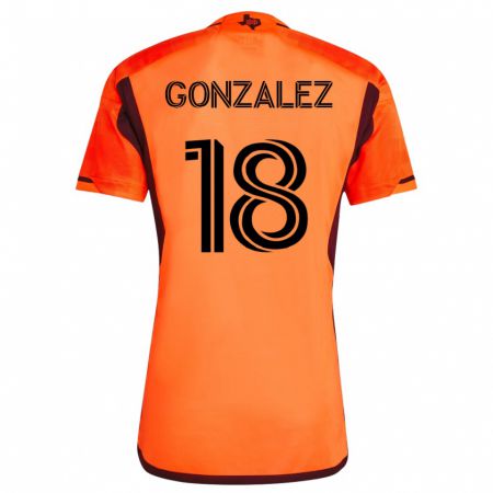 Kandiny Kinder Diego Gonzalez #18 Orangefarben Heimtrikot Trikot 2023/24 T-Shirt