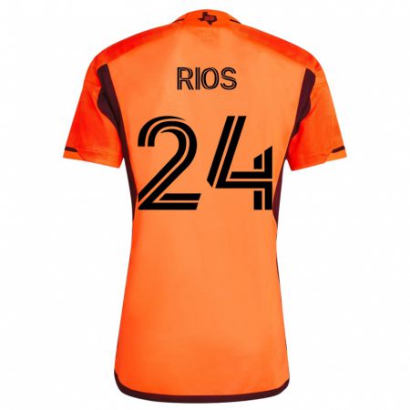 Kandiny Kinder Paolo Ríos #24 Orangefarben Heimtrikot Trikot 2023/24 T-Shirt