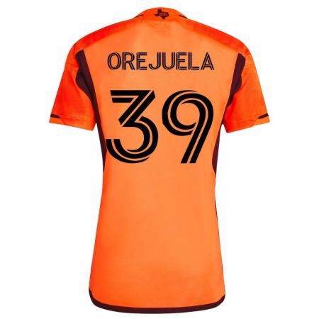 Kandiny Kinder Jesus Orejuela #39 Orangefarben Heimtrikot Trikot 2023/24 T-Shirt