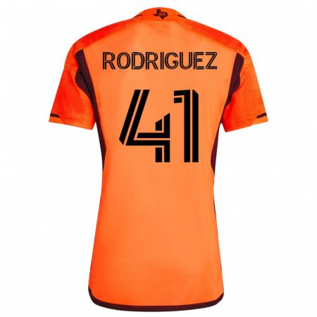 Kandiny Kinder Sebastian Rodriguez #41 Orangefarben Heimtrikot Trikot 2023/24 T-Shirt