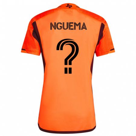 Kandiny Kinder David Ndong Nguema #0 Orangefarben Heimtrikot Trikot 2023/24 T-Shirt