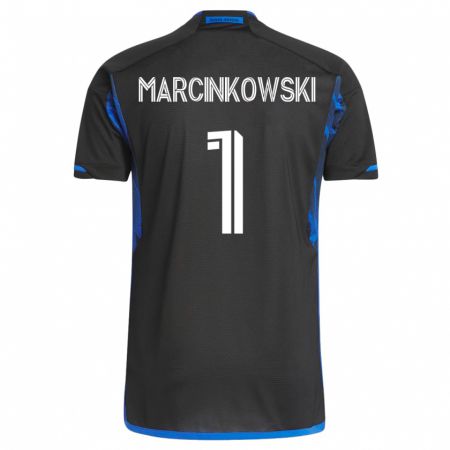 Kandiny Kinder Jt Marcinkowski #1 Blau Schwarz Heimtrikot Trikot 2023/24 T-Shirt