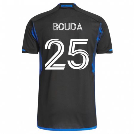 Kandiny Kinder Ousseni Bouda #25 Blau Schwarz Heimtrikot Trikot 2023/24 T-Shirt