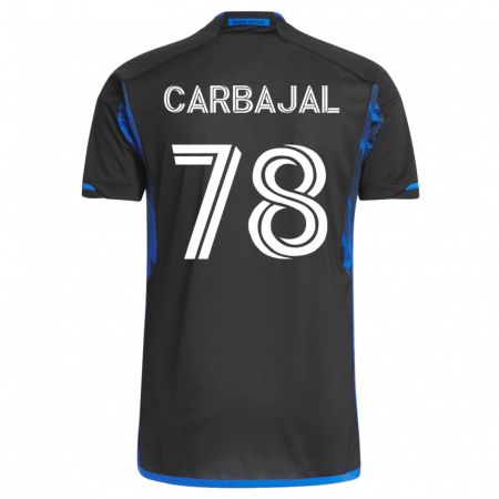 Kandiny Kinder Sebastian Carbajal #78 Blau Schwarz Heimtrikot Trikot 2023/24 T-Shirt