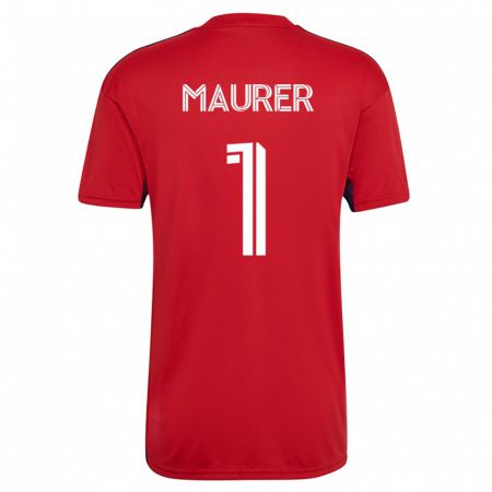 Kandiny Kinder Jimmy Maurer #1 Rot Heimtrikot Trikot 2023/24 T-Shirt