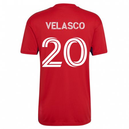 Kandiny Kinder Alan Velasco #20 Rot Heimtrikot Trikot 2023/24 T-Shirt