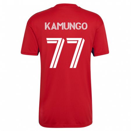 Kandiny Kinder Bernard Kamungo #77 Rot Heimtrikot Trikot 2023/24 T-Shirt