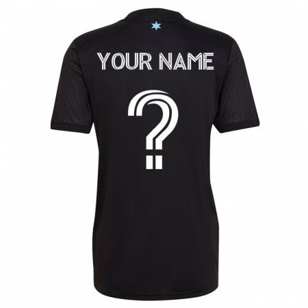 Kandiny Kinder Ihren Namen #0 Schwarz Heimtrikot Trikot 2023/24 T-Shirt