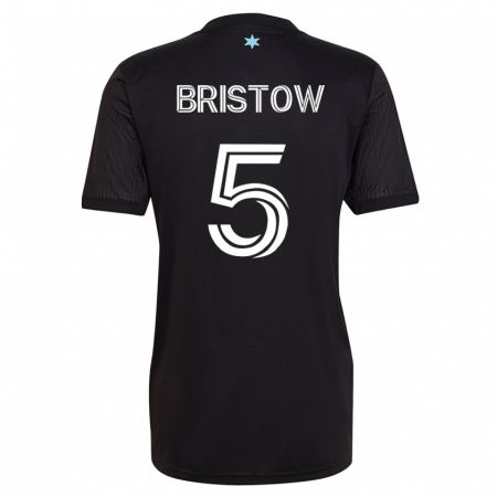 Kandiny Kinder Ethan Bristow #5 Schwarz Heimtrikot Trikot 2023/24 T-Shirt