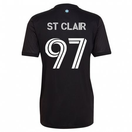 Kandiny Kinder Dayne St. Clair #97 Schwarz Heimtrikot Trikot 2023/24 T-Shirt