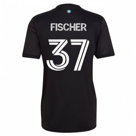Kandiny Kinder Britton Fischer #37 Schwarz Heimtrikot Trikot 2023/24 T-Shirt