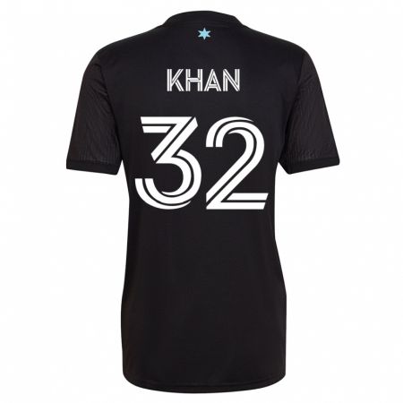 Kandiny Kinder Molik Khan #32 Schwarz Heimtrikot Trikot 2023/24 T-Shirt
