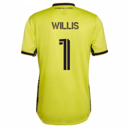 Kandiny Kinder Joe Willis #1 Gelb Heimtrikot Trikot 2023/24 T-Shirt