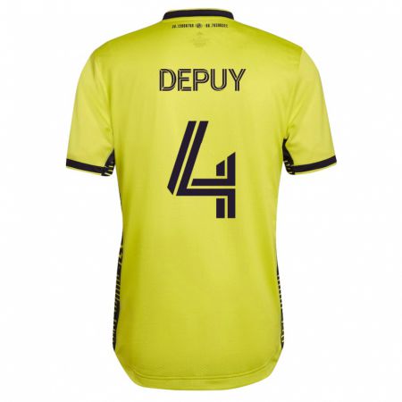 Kandiny Kinder Nick Depuy #4 Gelb Heimtrikot Trikot 2023/24 T-Shirt