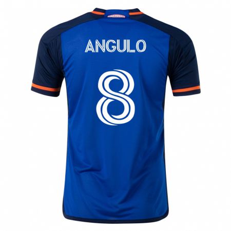 Kandiny Kinder Marco Angulo #8 Blau Heimtrikot Trikot 2023/24 T-Shirt