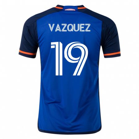 Kandiny Kinder Brandon Vazquez #19 Blau Heimtrikot Trikot 2023/24 T-Shirt