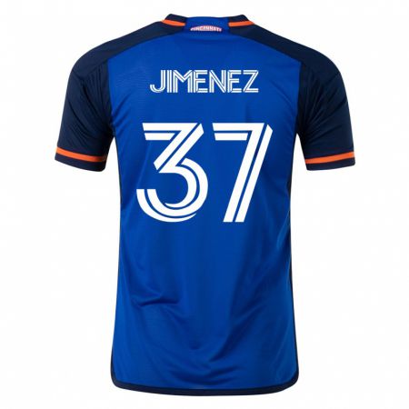 Kandiny Kinder Stiven Jimenez #37 Blau Heimtrikot Trikot 2023/24 T-Shirt