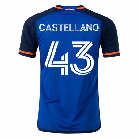 Kandiny Kinder Jesús Castellano #43 Blau Heimtrikot Trikot 2023/24 T-Shirt