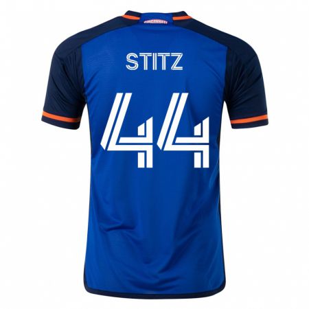 Kandiny Kinder Ben Stitz #44 Blau Heimtrikot Trikot 2023/24 T-Shirt