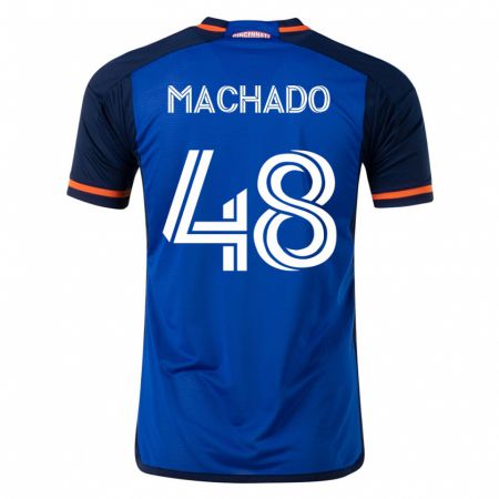 Kandiny Kinder Juan Machado #48 Blau Heimtrikot Trikot 2023/24 T-Shirt