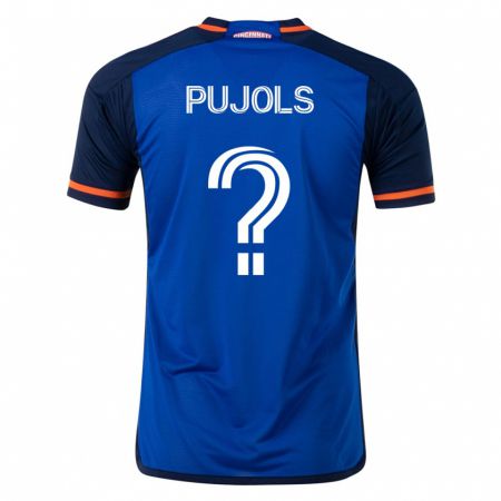 Kandiny Kinder Pablo Pujols #0 Blau Heimtrikot Trikot 2023/24 T-Shirt