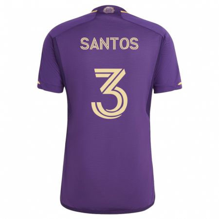 Kandiny Kinder Rafael Santos #3 Violett Heimtrikot Trikot 2023/24 T-Shirt