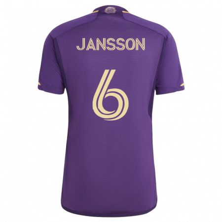 Kandiny Kinder Robin Jansson #6 Violett Heimtrikot Trikot 2023/24 T-Shirt