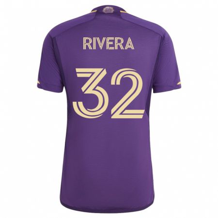 Kandiny Kinder Wilfredo Rivera #32 Violett Heimtrikot Trikot 2023/24 T-Shirt